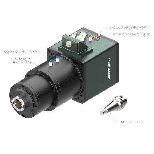 The STC0440-BT40 now gives manufacturers and integrators a high-power platform for material-removal tasks. (Source:  Pushcorp)