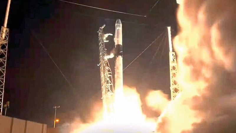 Start des Versorgungsflugs Space X CRS-20 zur Internationalen Raumstation ISS von Cape Canaveral, USA am 6. März um 23:50 Uhr EST (Bild: NASA)