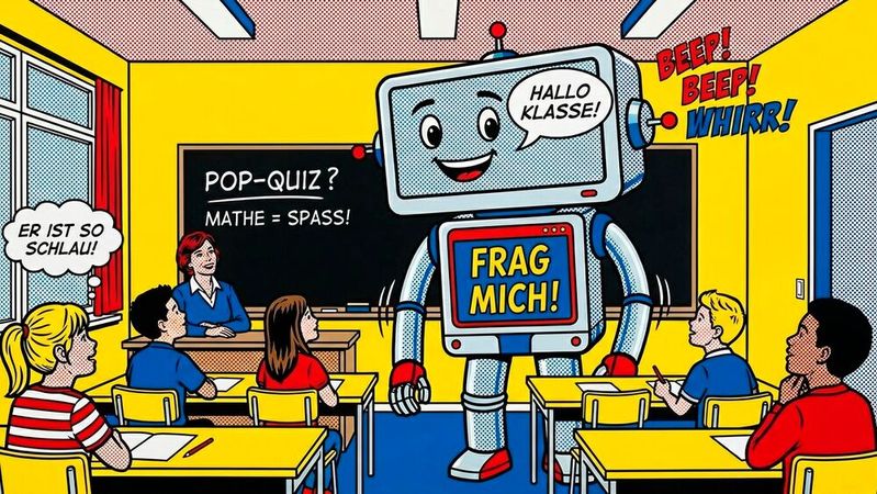 Lebensgroß ist „telli“ nicht, aber trotzdem ein Hingucker.(Bild:  Gemini / KI-generiert)