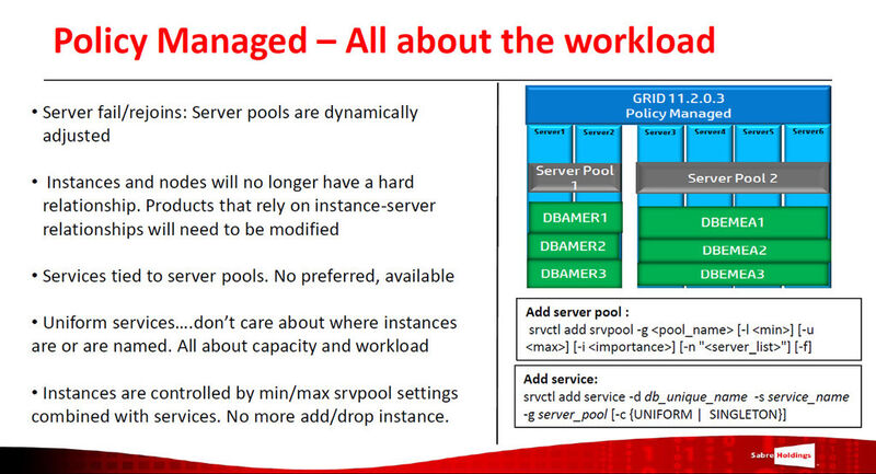 Abbildung 16: Wenn die Datenbankadministratoren es dann richtig gemacht haben, können sie mit den Containern und Pluggable Databases von Oracle 12c arbeiten, wie Sabre. (Bild: Sabre)