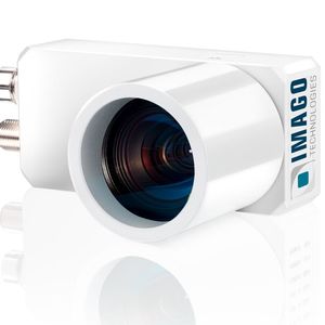 Die Vision Cam XM2 Smart-Kameras von Imago Technologies erfassen bei der neuen Echtzeitortung auf Basis von Omlox das Produktionsumfeld als RGB-Bild und führen direkt auf der Kamera eine KI-gestützte Personen- und Objektdetektion sowie ein Tracking von Objekten durch.(Bild:  Imago Technolgies)