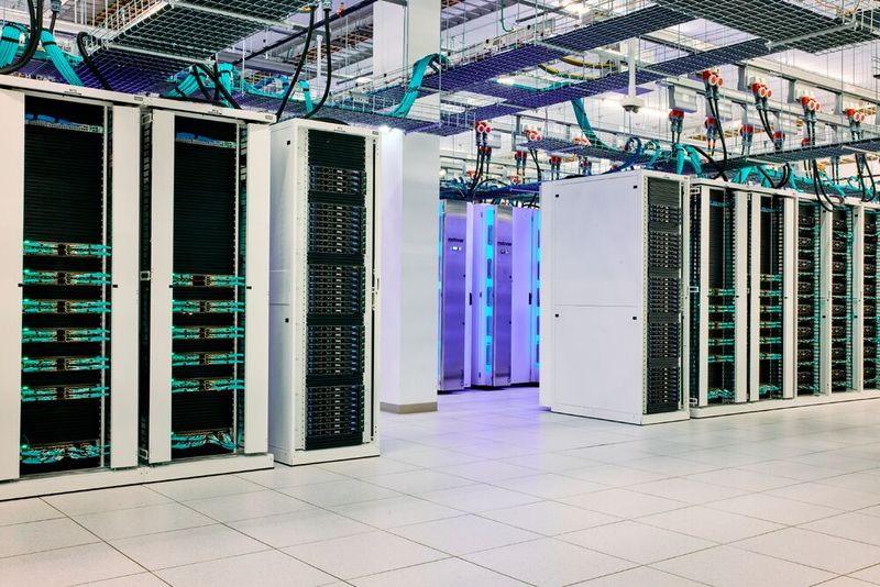 Doch zumindest einer der älteren Hallen, die ursprünglich für Kryptomining gedacht war, ist in Betrieb.  (Bild: Schneider Electric)