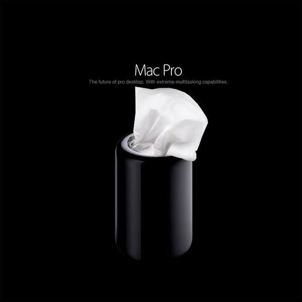Macht auch im Bad eine gute Figur: Der Mac Pro Kleenex-Edition. (Quelle: twitter.com)