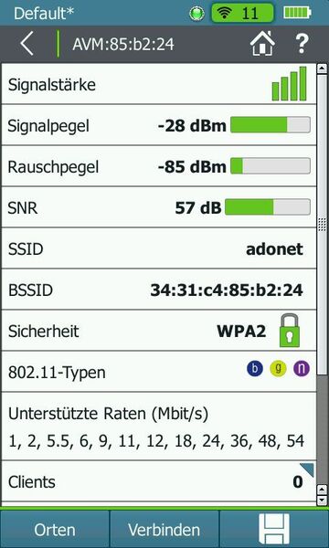 Die Schwell- und Grenzwerte für die farbliche Signalisierung der Signalqualität ist ebenso frei programmierbar wie viele andere Grundeinstellungen. (VIT (Donner) / NetScout)