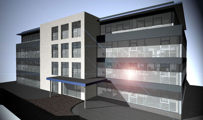 Das neue Verwaltungsgebäude von BHS-Sonthofen  (Bild: BHS-Sonthofen)