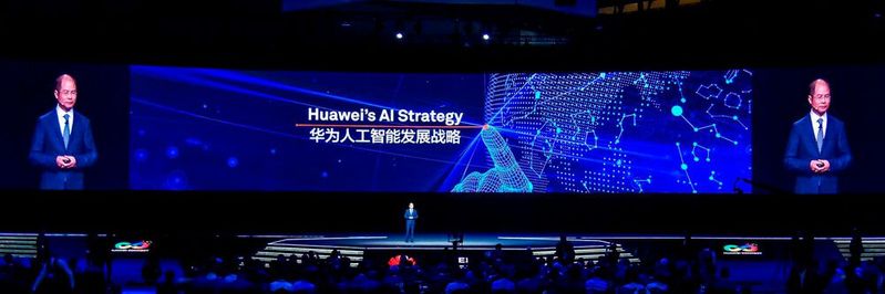 Bei der Huawei CONNECT 2018 in Shanghai drehte sich (fast) alles um das Trendthema Künstliche Intelligenz (KI).(Bild:  Huawei)