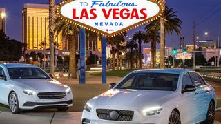 Die E-Klasse für das Modelljahr 2020 in Las Vegas noch vor der offiziellen Premiere. (Mercedes)
