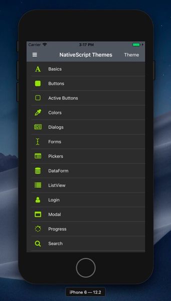 Um dem Dark Mode von iOS gerecht zu werden, wurden auch in NativeScript 6.0 ein entsprechende Vorlagen hinterlegt. (NativeScript.org)
