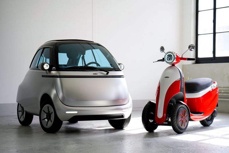 Micro will außerdem den dreirädrigen E-Scooter Microletta anbieten. Einen Zeipunkt für den Marktstart nennen die Schweizer allerdings nicht. (Bild: Micro)