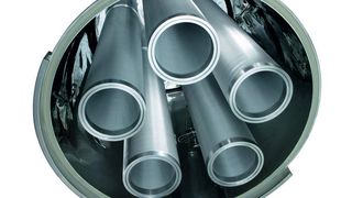 Der neuartige Metallfilter von Oystar Hüttlin lässt sich öffnen und beschleunigt damit die Reinigung.  (Bild: Oystar Hüttlin)