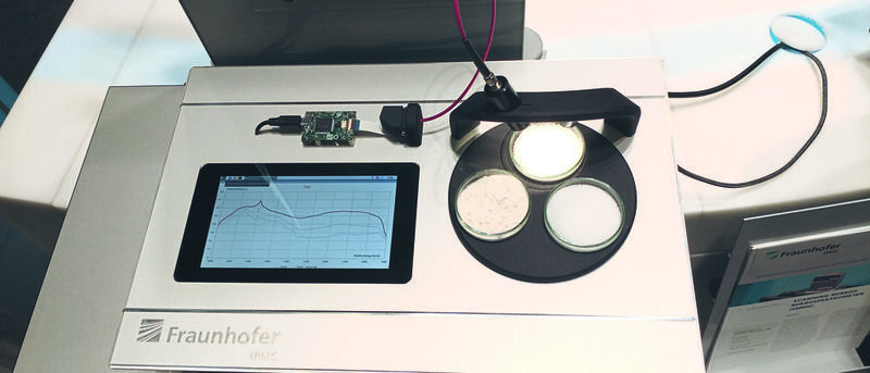 Abb. 4: Demonstrationssystem zur spektroskopischen Identifikation weißer Pulver