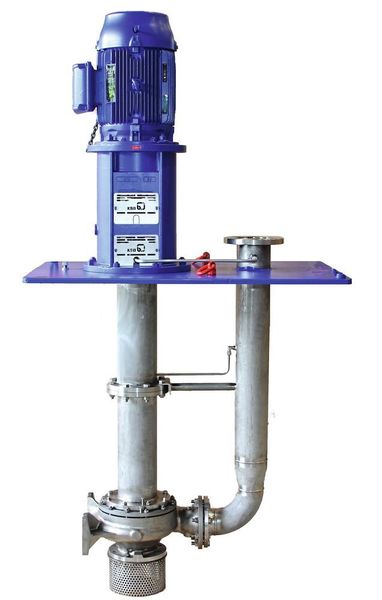 Die neuen vertikalen Behälterpumpen der Baureihe Estigia für den Einbau in unter atmosphärischem Druck stehende Behälter. (KSB)