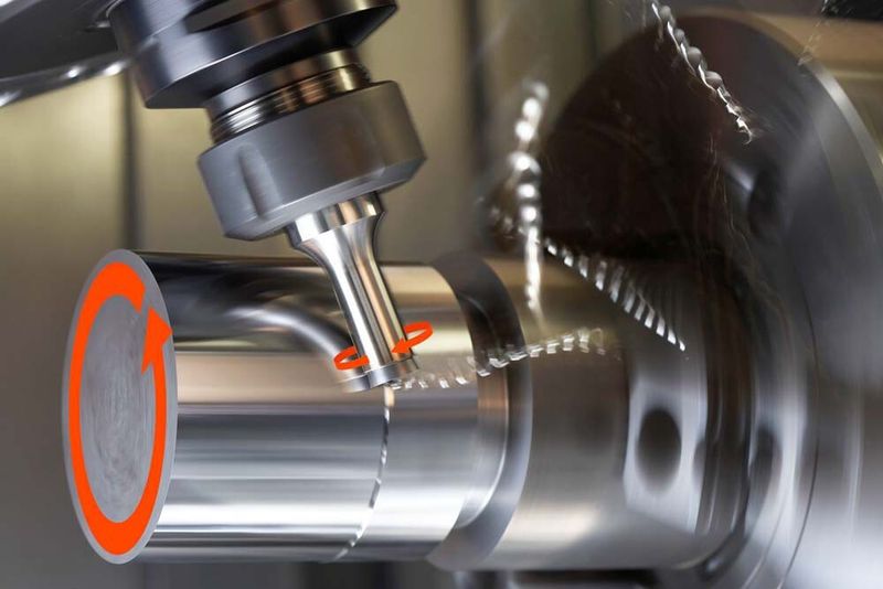 Ein anderes Beispiel für mehrachsiges Drehen ist das Arbeiten mit  „Spinning Tool“, bei dem die schnelle und hocheffiziente Zerspanung die Produktivität laut Hersteller verfünffacht. (Mori Seiki)