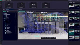 Der „Digital Twin Composer“ von Siemens erstellt industrielle Metaverse-Umgebungen in großem Maßstab und ermöglicht es Unternehmen, industrielle KI, Simulationen und physikalische Echtzeitdaten zu nutzen. (Bild: Siemens AG)