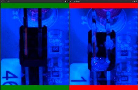 Es lassen sich vier oder acht Schrägblickkameras integrieren, um kritische Bauteile wie Steckverbinderpins aus unterschiedlichen Winkeln zu erfassen. (Bild: Göpel)