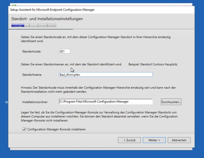 Endpoint Configuration Manager im Netzwerk installieren. (Microsoft / Joos)