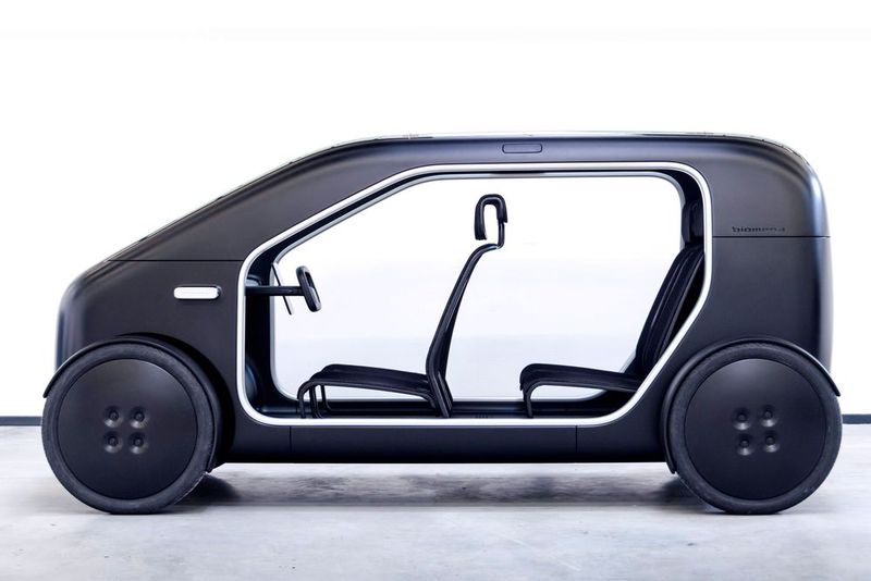 Das Modell soll über vier Türen und vier Sitzplätze verfügen. Vier Motoren leisten insgesamt 60 kW/82 PS und stellen 160 Newtonmeter Drehmoment zur Verfügung. (Bild: Biomega)