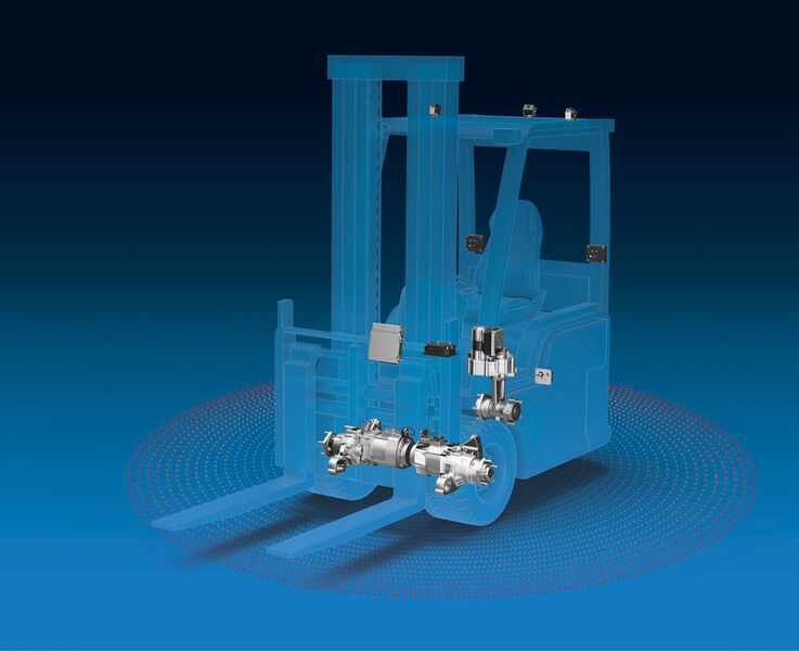 Schnelle Industrietechnik-Innovationen dank Technologietransfer: ZF lässt mit seinem umfassenden Portfolio den ZF Innovation Forklift sehen, denken und handeln.   (ZF)