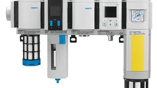 Intelligente Wartungseinheiten: Integrierte Durchfluss- und Drucksensoren ermöglichen vorbeugende Wartung.  (Bild: Festo)