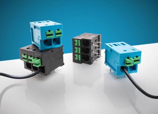 Das flexibel einfärbbare BASF-PPA Ultramid Advanced N3U41 G6 kommt jetzt in Leiterplatten-Steckverbindern und -klemmen von Weidmüller zum Einsatz.(Bild:  BASF)