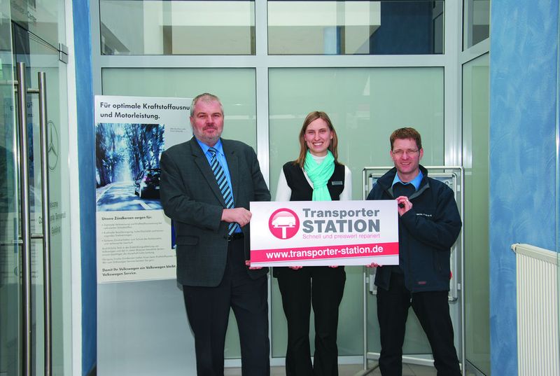 Setzen zu Recht große Erwartungen in die „Transporter Station“: Stefan Kreß, Katrin Reinhart und Joachim Krausert von Kunzmann (v. l. n. r.).  (Foto: Dominsky)