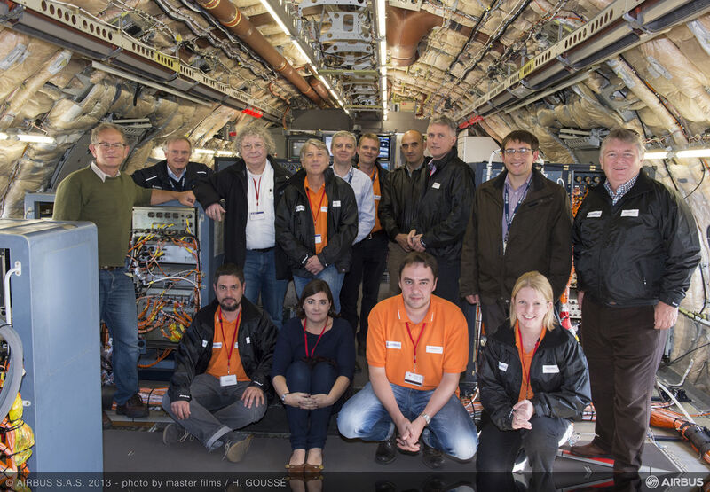 Das Team des AVOID-Tests an Bord des Airbus (Airbus)