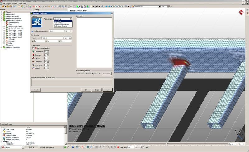Simufact hat das Anwendungsspektrum der Simulationssoftware weiter ausgebaut: Mit der neuen Version können Anwender zusätzliche Schweißverfahrenstypen, Verfahrensschritte und Anwendungsszenarien abbilden. (Bild: Simufact)