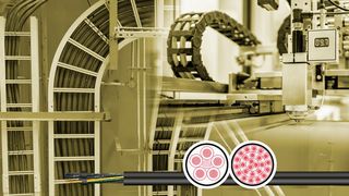 Universallösung: Die hochflexiblen Steuerleitungen der UL/CSA-approbierten Kaweflex-Serien 6110/6210 Tray lassen sich in Pritschen wie in bewegten Schleppketten einsetzen. (TDK)