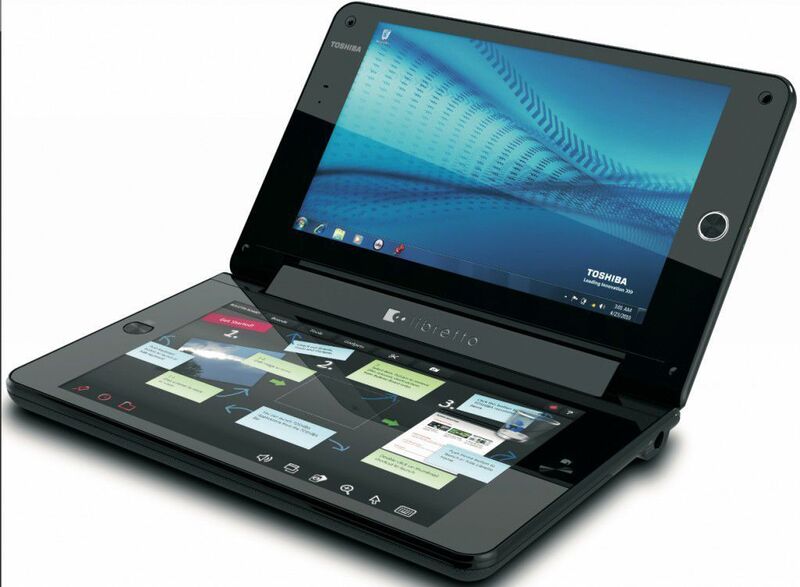 Der Toshiba Libretto W100 hat statt einer Tastatur einen zweiten Bildschirm. (Archiv: Vogel Business Media)