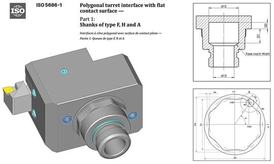 Bild 2: PTI-Schnittstelle – ISO 5686-1 – und Schäfte der Typen F, H und A.(Bild:  OTT-Jakob)