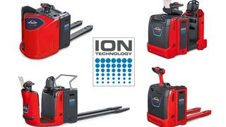 Neben den Mitgänger-Niederhubwagen T16 ION und T18 ION hat Linde Material Handling jetzt auch Niederhubwagen mit Fahrerstandplattform, Niederhubkommissionierer sowie die ersten Schleppermodelle mit Li-Ion-Technologie im Programm. (Bild: Linde-MH)