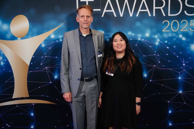 Barthold Ohlsen und Veronika La, beide von Vertiv. (Bild: Manuel Emme Fotografie)