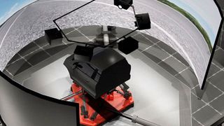 Das neue „SimCenter“ soll Nordamerikas erste Bewegungsplattform von VI-Grades DiM 250-Serie beherbergen. (VI-grade)