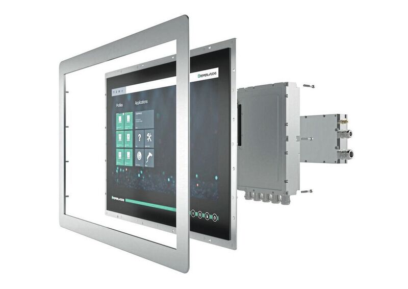 Thin Client-basierte, modulare Panel PCs wie der VisuNet GXP kombinieren Monitor mit Rechner zu einem IP66 Gerät, welches sogar für den Einsatz in explosionsgefährdeten Bereichen nach ATEX / IECEx Zone 1/21 zugelassen ist.  (Pepperl+Fuchs)