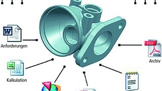 Bild 1: Durchgängige IT-organisatorische Lösungen auf der Basis vereinheitlichter Geschäftsprozesse und offener Systeme nach dem PLM-Paradigma helfen den Unternehmen, ihre Fertigungsressourcen optimal zu nutzen und gleichzeitig die Bearbeitungszeiten und -fehler zu minimieren. (Bld: ARC Solutions) (Archiv: Vogel Business Media)