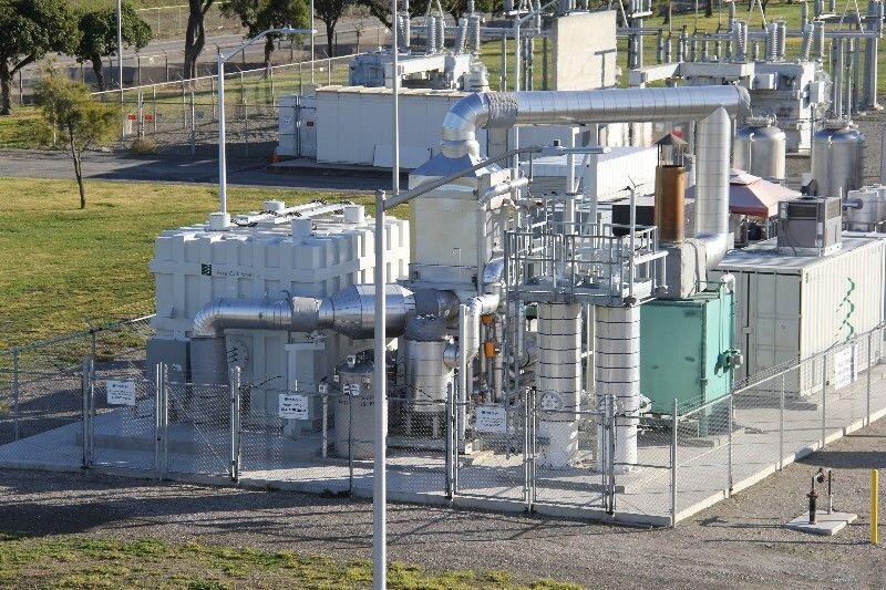 Ein Blick auf die mit Biogas betriebene Brennstoffzelle (Fuel Cell Energy)