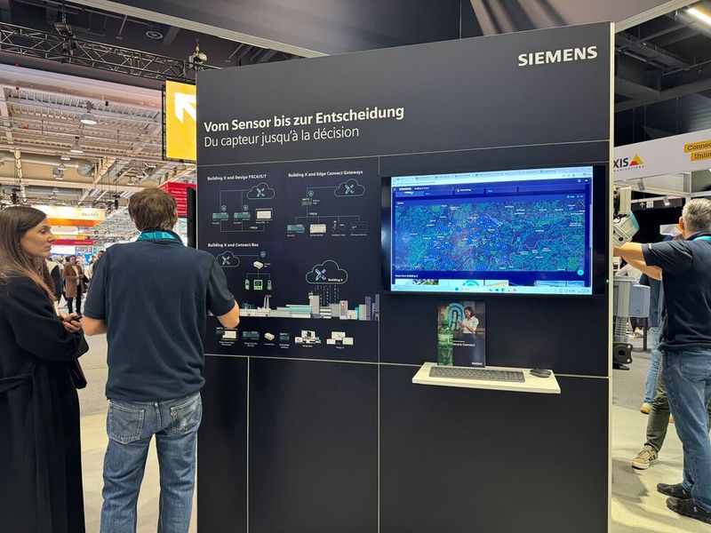 Siemens Schweiz zeigt an der Swissbau 2026 in Basel das umfassende Portfolio seiner Elektro-, Gebäude- und Sicherheitstechnik.  (Bild: Anne Richter, VCG)