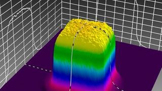 Homogene Intensitaetsverteilung in der Fokusebene durch aktive Strahlformung mit NCC-Faser (Bild: Ceramoptec)