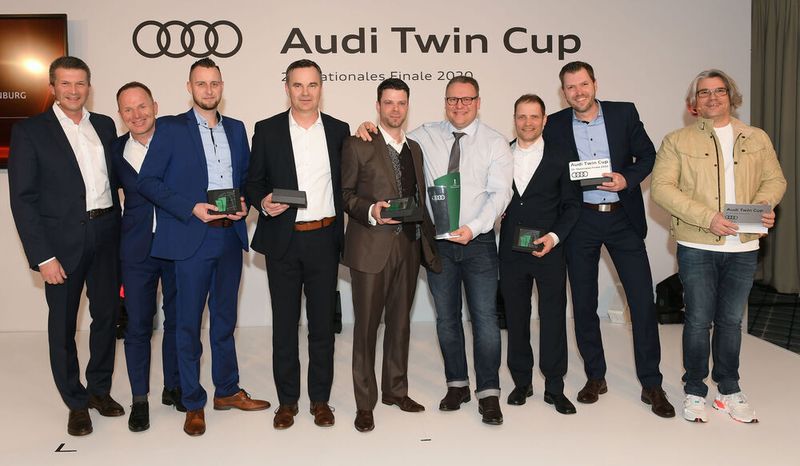 Das Audi-Zentrum Charlottenburg hat das Deutschlandfinale des 20. Audi-Twin-Cups für sich entschieden. (Bild: Audi)