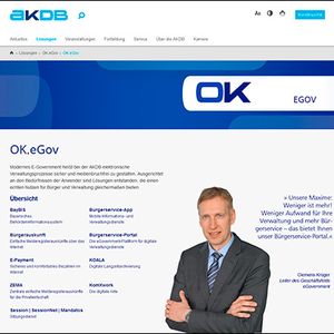 Modernes E-Government heißt bei der AKDB elektronische Verwaltungsprozesse sicher und medienbruchfrei zu gestalten. Ausgerichtet an den Bedürfnissen der Anwender sind Lösungen entstanden, die einen echten Nutzen für Bürger und Verwaltung gleichermaßen bieten.(Anstalt für Kommunale Datenverarbeitung in Bayern (AKDB))