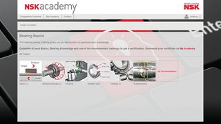 La nouvelle Académie NSK constitue pour les utilisateurs une véritable opportunité
d´améliorer leurs connaissances. (NSK S.A.S)