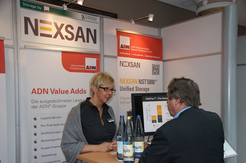 Nexsan präsentierte seine Lösungen zusammen mit ADN. (Archiv: Vogel Business Media)