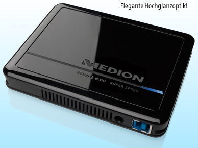 Die Medion-Festplatte P82757 bietet Aldi Süd mit einem Terabyte Speicherkapazität an. (Bild: Aldi Süd)