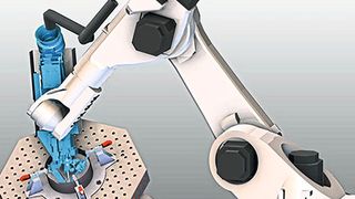 Schnell und zuvelässig: Das 3D-Simulieren der Schweissprozesse einschliesslich der Vorrichtungen erübrigt umständliches, zeitaufwendiges Teachen der Schweissroboter.  (Cenit AG)