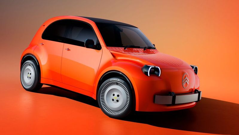 Ganz neu und doch typisch Ente: So soll der neue 2CV in spätestens zwei Jahren anrollen.(Bild:  Citroën)