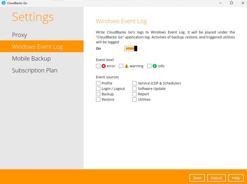 Anpassen und Überwachen von Cloudbacko Go. (Bild: Joos – CloudBacko)