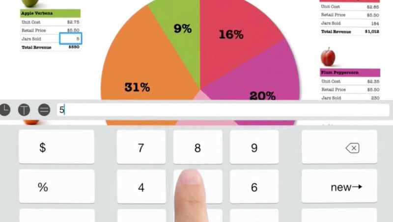 Numbers wartet mit interaktiven Charts auf. (Bild: Apple)