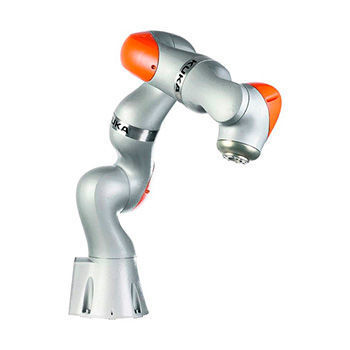 KUKA LBR iiwa - der Roboter mit Feingefühl. Es ist ein für die Mensch-Roboter-Kollaboration geeigneter Roboter. KUKA ist selbstständig, reaktionsschnell, lernfähig und feinfühlig. Der Roboter erledigt zuverlässig und selbstständig all die Aufgaben, die für den Menschen anstrengend oder langweilig sind. Er kann bei Endmontage im Automobilbau, als Serviceroboter in der Medizintechnik oder in einem Hotel eingesetzt werden.  (TradeMachines)