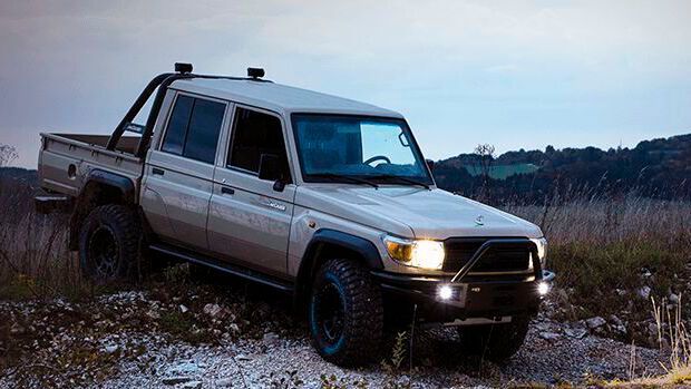 Ganz billig ist der Elektro-Offroader nicht: Da es sich um Individualanfertigungen handelt, nennen die Schwaben als groben Richtwert „rund 100.000 Euro“. (Bild: Huber Automotive)