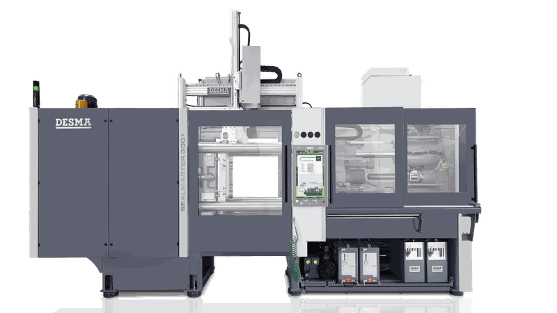 Die neue Horizontalmaschine Sealmaster 300+ von Desma bietet Verarbeitern mehr nutzbare Formfläche und einen größeren Öffnungshub.(Bild:  Desma)